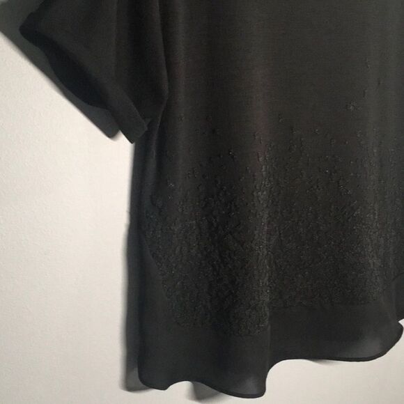 Elegant Simply Vera Verawang top women’s size pl petite Large black embellished - Picture 4 of 16